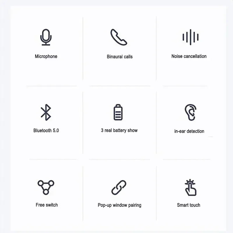 TWS Bluetooth Earphone Air Pro Wireless Earphone Sound Noise Cancelling Bluetooth Earbuds Touch Control Headphones