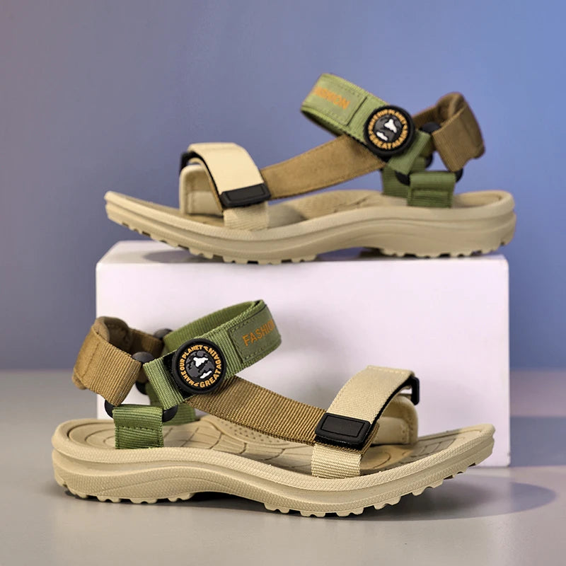 Boys Quick-Dry Beach Sandals Water Shoes Fabric Upper EVA Outsole Summer