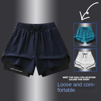 Unisex Polyester Sports Shorts S-5XL Double Layered