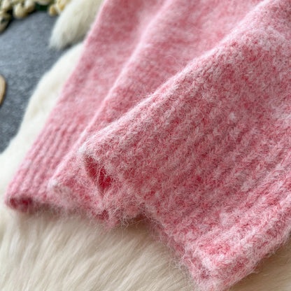 Womens Knit Cardigan Long Sleeves And Sleeveless Tank Top Set Polyester