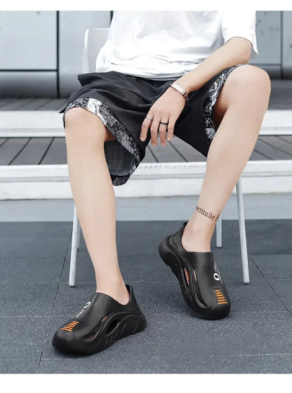 Mens Summer Beach Flip Flops EVA Sole Outdoor Casual