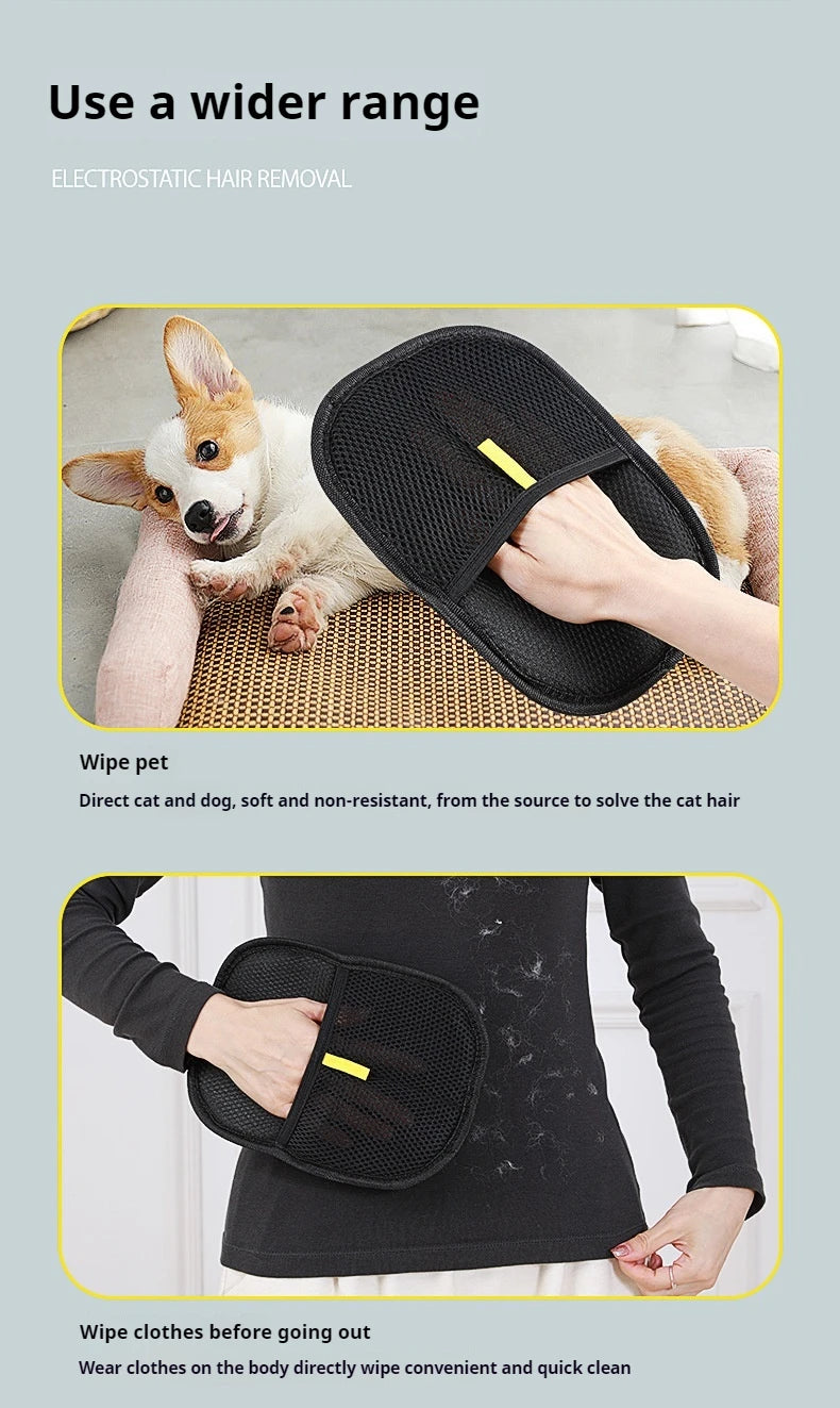 Reusable Pet Hair Removal Glove for Cats and Dogs
