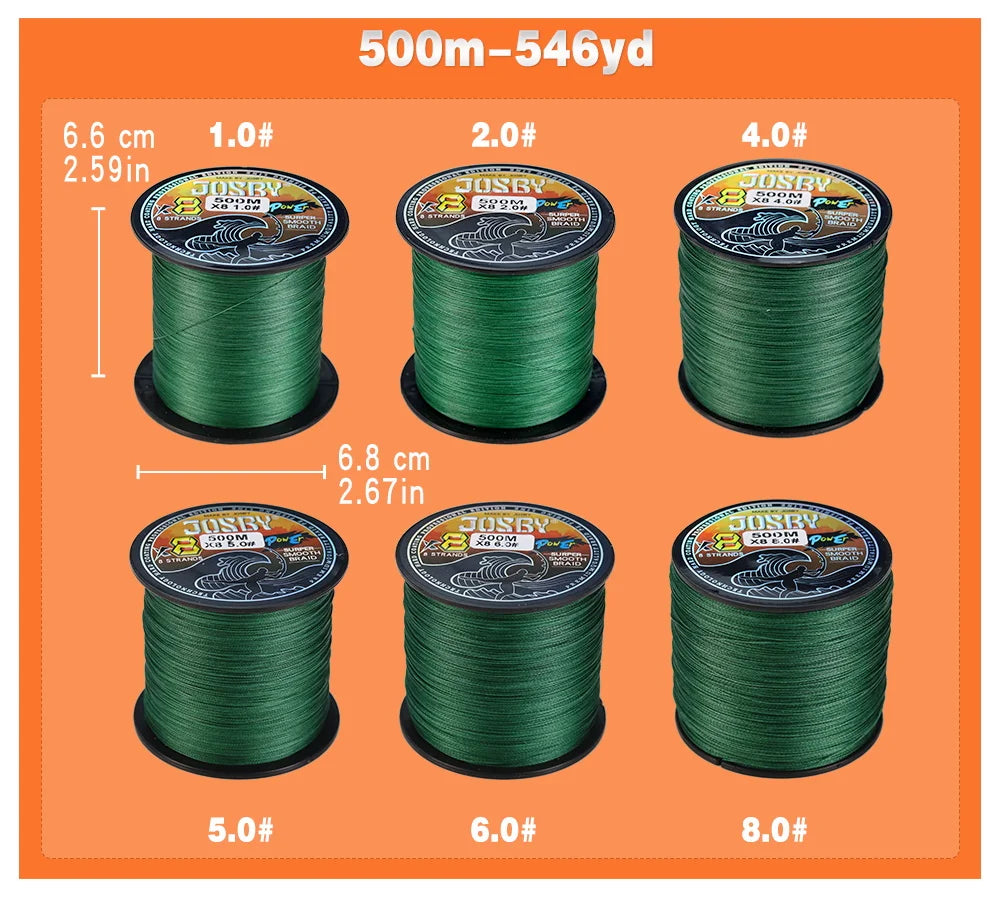 Braided Fishing Line 8 Strand 100M 300M 500M 1000M Spinning PE Multifilamento Japa Carp Fly Sea Saltwater Weave Extreme Pesca