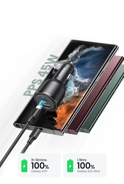 USB Type C Car Charger 60W PD QC 3.0 PPS Fast Charging