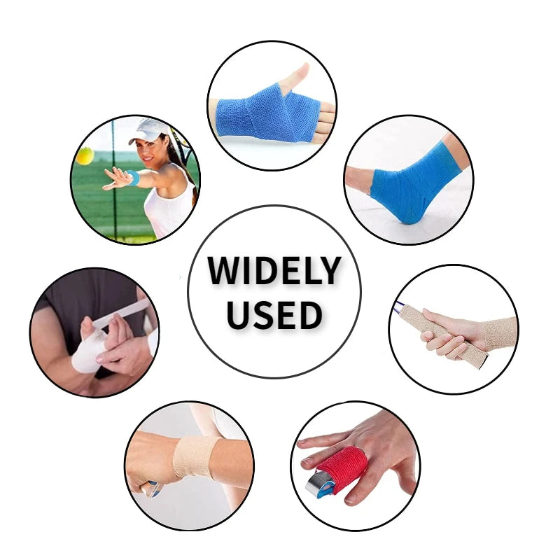 Sports Bandage Elastic Elastoplast Self Adhesive Tape Protect Wrist Palm Finger Arm Shoulder Knee Ankle Pets Leg Tattoo Safety