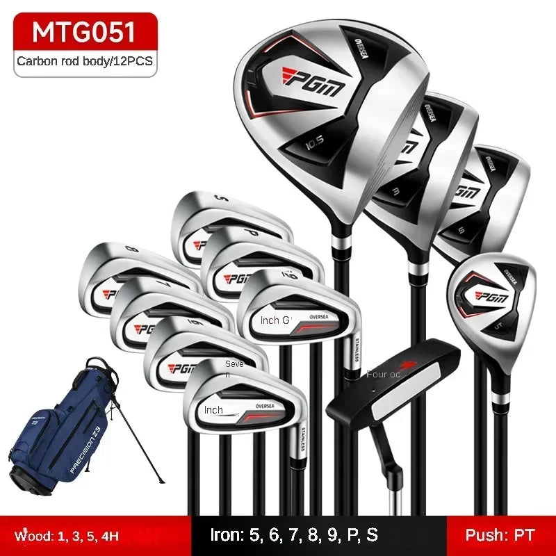 PGM Men's Golf Clubs Sets Right Left  Handded Complete Beginner's Full Golf Set 9/12 Branch High Fault Tolerance Golf Supplies