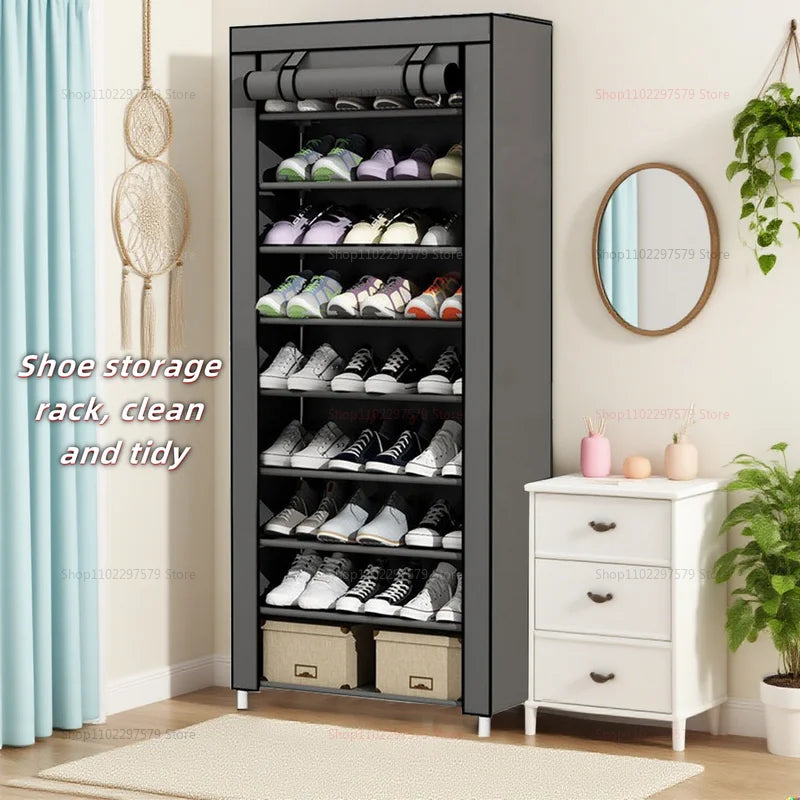 Shoe rack simple multi-layer door shoe cabinet dustproof cloth cover home economical rental house storage dustproof cover shoe r