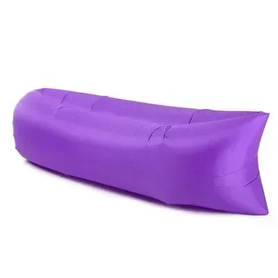 Portable Inflatable Sofa Outdoor, Air Lounger Chair for Camping Beach, Lightweight Blow Up Sun Bed Bean Bag, Banana Shape