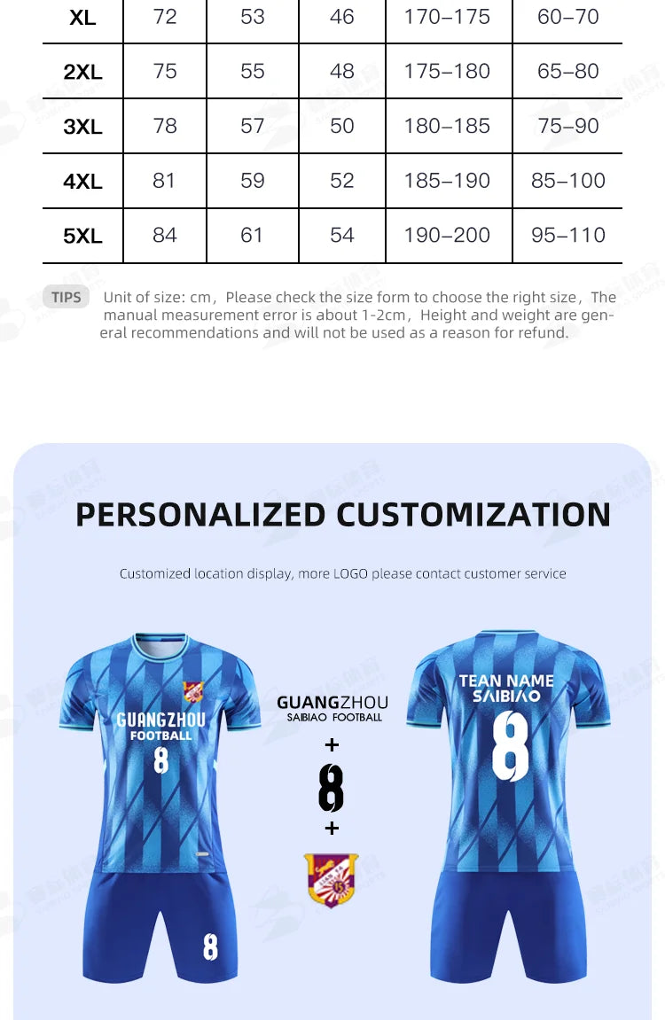 Adult Kids Personalize Football Jerseys Soccer Uniform MAN Women Team Training Quick-Drying Sportswear  Futsal Tracksuit Outfit
