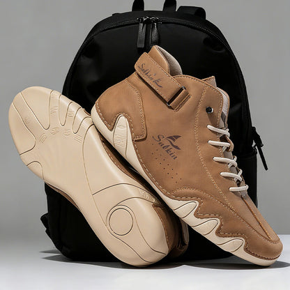 Men Ankle Boots Lace Up Leather Outdoor Casual Footwear