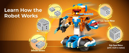 12-in-1 Programmable Robot Building Kit With App Remote Control