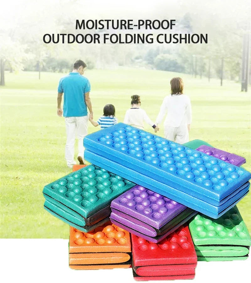 Honeycomb Massage Mat 6-Fold XPE Cushion Outdoor Hiking Camping Training Park Foldable Pillow Picnic Sitting Moisture-proof Pad