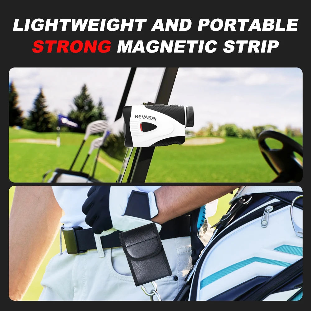 REVASRI Mini 1300 Yards Golf Rangefinder with Flag Locking Vibration Function 6x Magnification USB-C Charge for Ladies Golfers