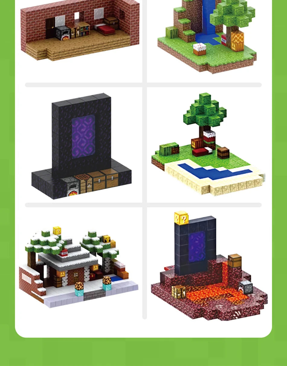 Random Magnetic Building Blocks Mine World Building Toys Boy Girl DIY STEM Montessori Sensory Cubes Toddlers Education Gift