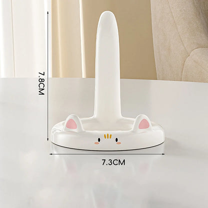 Cartoon Cat Phone Stand Desktop Holder Plastic 7.8x7.3 cm