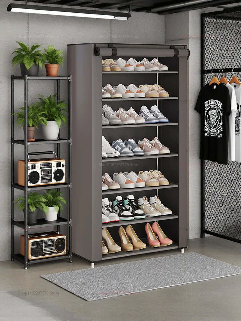 Shoe rack simple multi-layer door shoe cabinet dustproof cloth cover home economical rental house storage dustproof cover shoe r