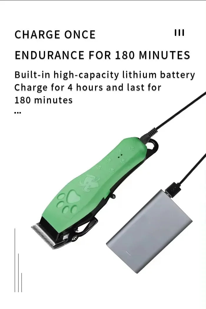 Professional Pet Hair Clippers – Rechargeable Adjustable Trimmer for Cats and Dogs