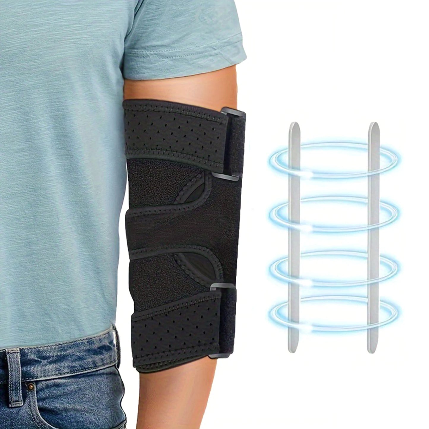 1pcs Sports Elbow Brace Sports Hand Protector Compression Breathable Sports Elbow Pads Suitable for Sports Sleeping Use