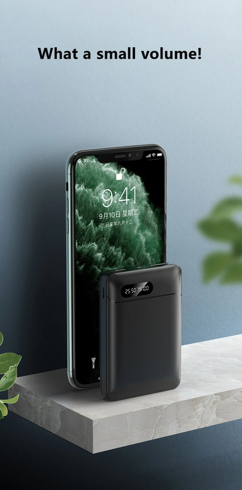 VIVO 30000mAh Power Bank 5V/2.1A Large Capacity Portable External Battery LED Digital Display Outdoor Power For IPhone Android