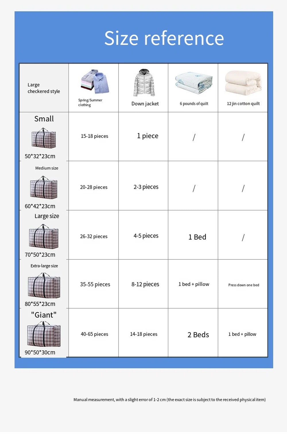 Extra Large Vacuum Storage Bags Space Saver Waterproof Dustproof Clothes Quilt Bag Closet Wardrobe Travel Underbed Organizer