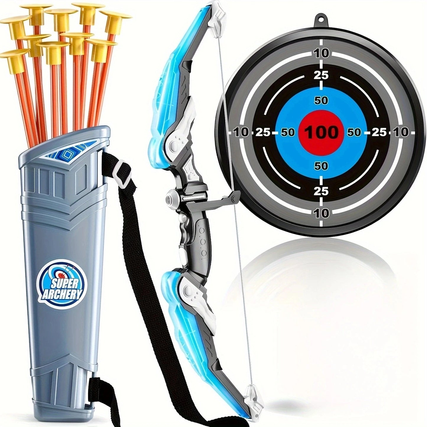 Children's Bow and Arrow Set Archery Toy Set Indoor and Outdoor Toys for Boys and Girls Amusement Equipment Ideal Gift Toys for