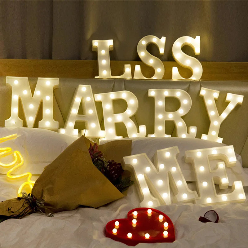 LED Letter and Number Light Set PVC Warm White Decor