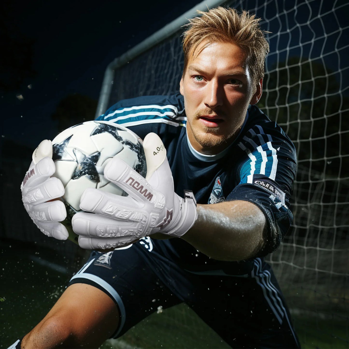 WVVOU Soccer Goalie Gloves for Adults and Youth, High Performance Goalkeeper Gloves with 5 Detachable Finger Saves