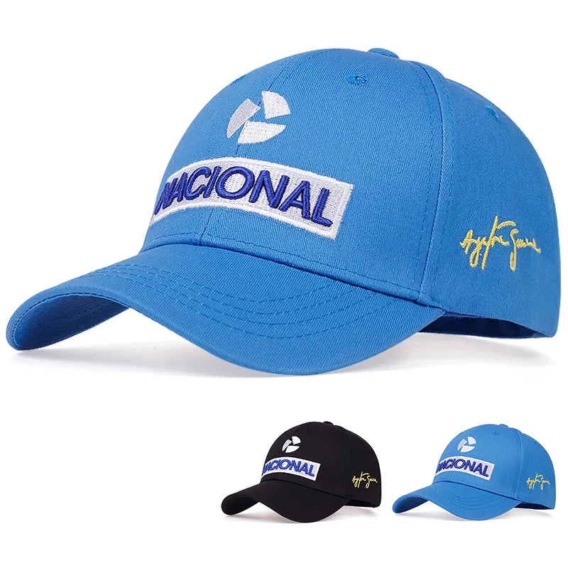 Unisex NACIONAL Letter Embroidery Baseball Caps Spring and Autumn Outdoor Adjustable Casual Hats Sunscreen Hat Sports Golf Cap