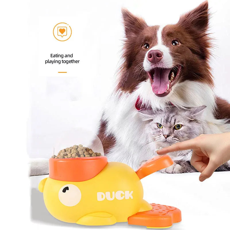 Little Yellow Duck Pet Leaking Toy – Interactive Educational Training Device for Puppies