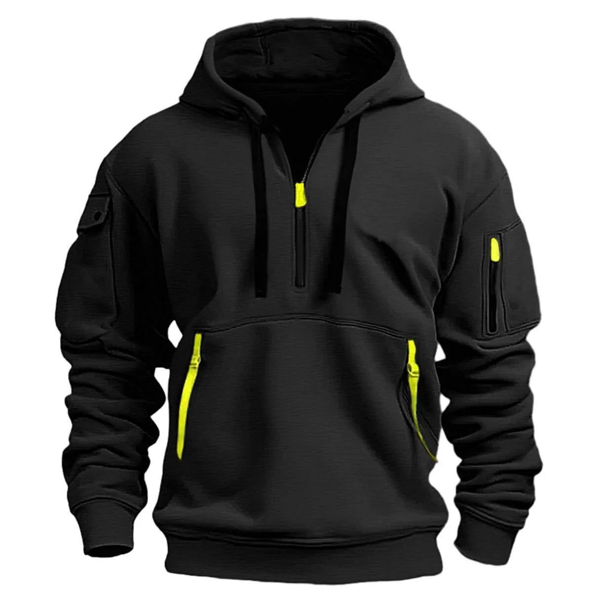 Autumn Men's Hoodies Multi-Pocket Zipper Placket Comfortable Casual Hoodies Pullover Sweatshirts Men's Hooded Sweatshirts