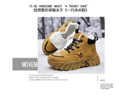 Leather High-Top Outdoor Boots For Men Ankle Hiking