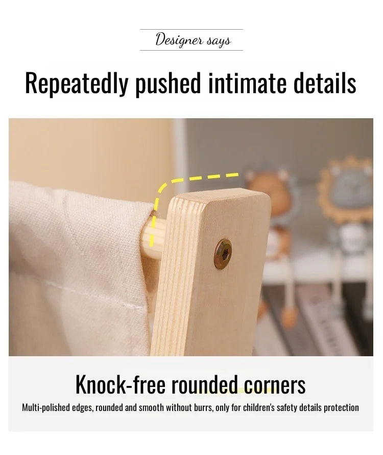 Wooden Movable Kids Bookshelf Multi-Layer Storage Bookcase Floor Standing Reading Shelf for Children's Books & Toys