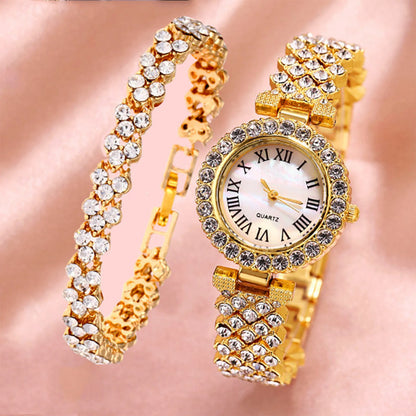 Stylish Women’s Dress Watch & Bracelet Combo – Modern Luxury Look