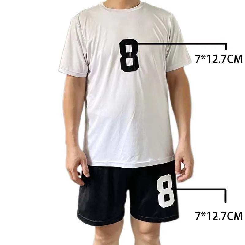 20*11CM/ Big Number Letter Patches Clothes Sticker,0~9 White,Black Digital Number Jersey Badges Heat Transfer Iron on Patches