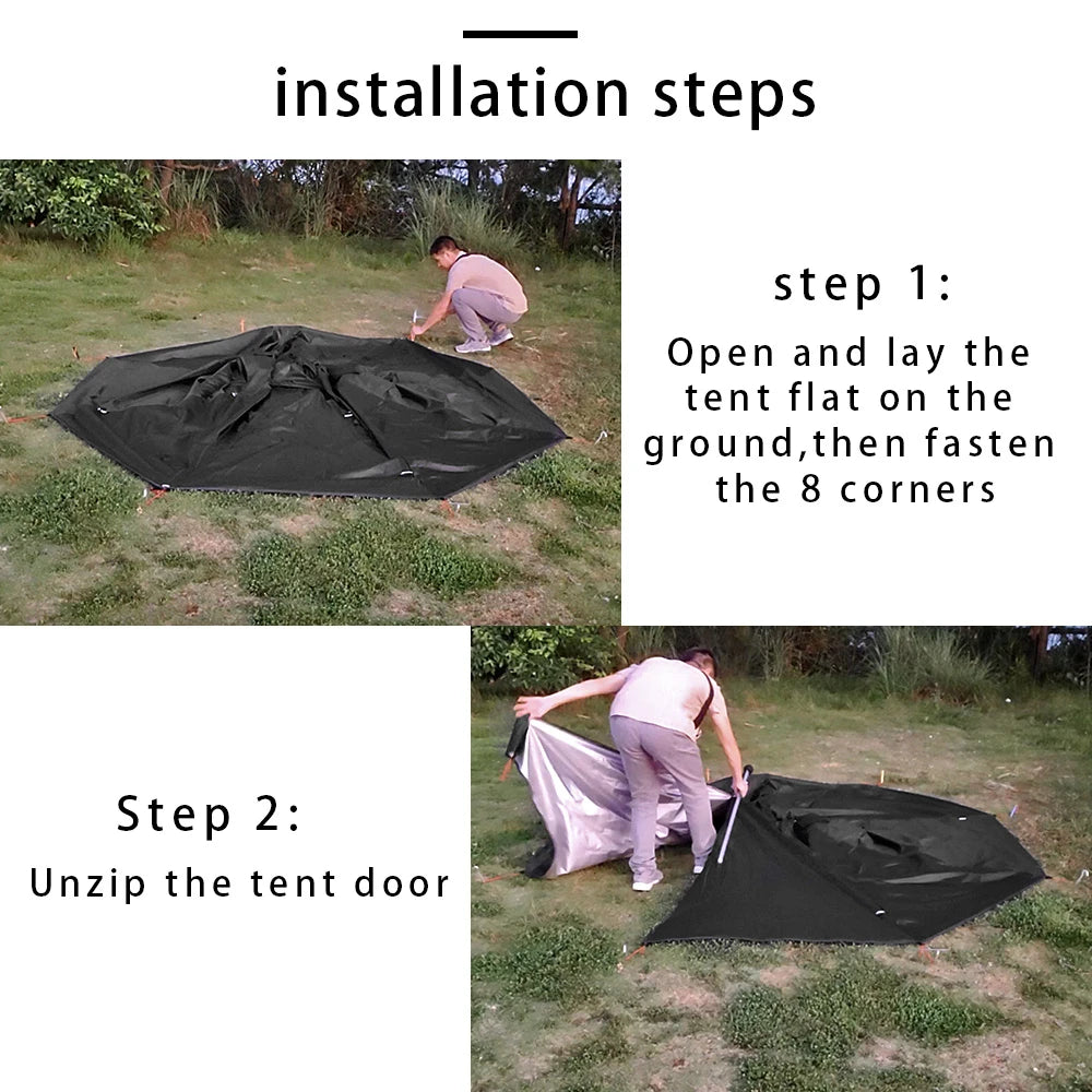 Hot Tent With Chimney Window Ultralight Double Layer Tipi Teepee 1 Person