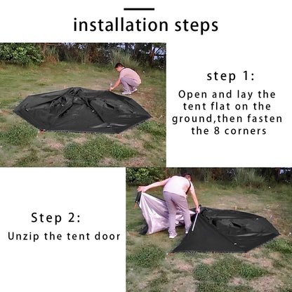 Hot Tent With Chimney Window Ultralight Double Layer Tipi Teepee 1 Person