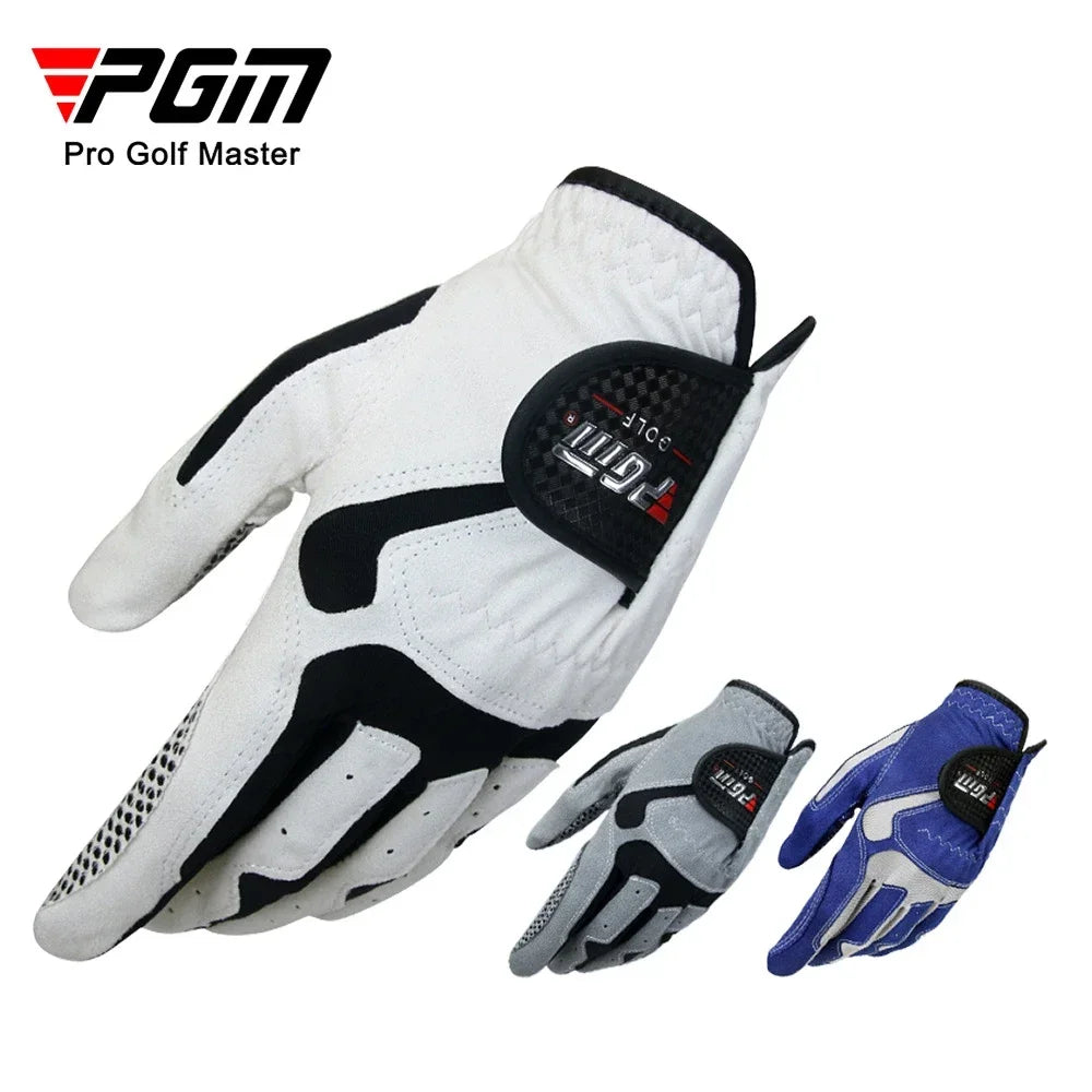 PGM Golf Gloves,Men's Left/Right Hand Anti-slip Particles Wear-resistant Gloves,Microfiber Cloth Golf Gloves ST017