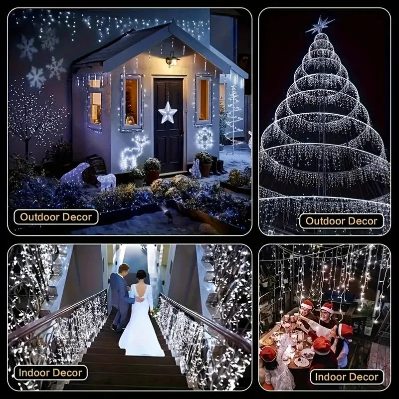 Solar Icicle String Lights – Outdoor Waterproof Fairy LEDs