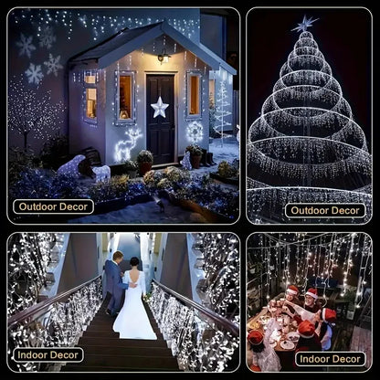 Solar Icicle String Lights – Outdoor Waterproof Fairy LEDs