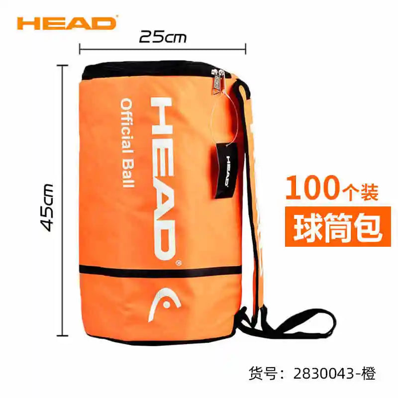 HEAD Tennis Tube Bag Thickened travel backpack Waterproof with heat insulation Shoulder bag For 100 pcs ball bucket bag