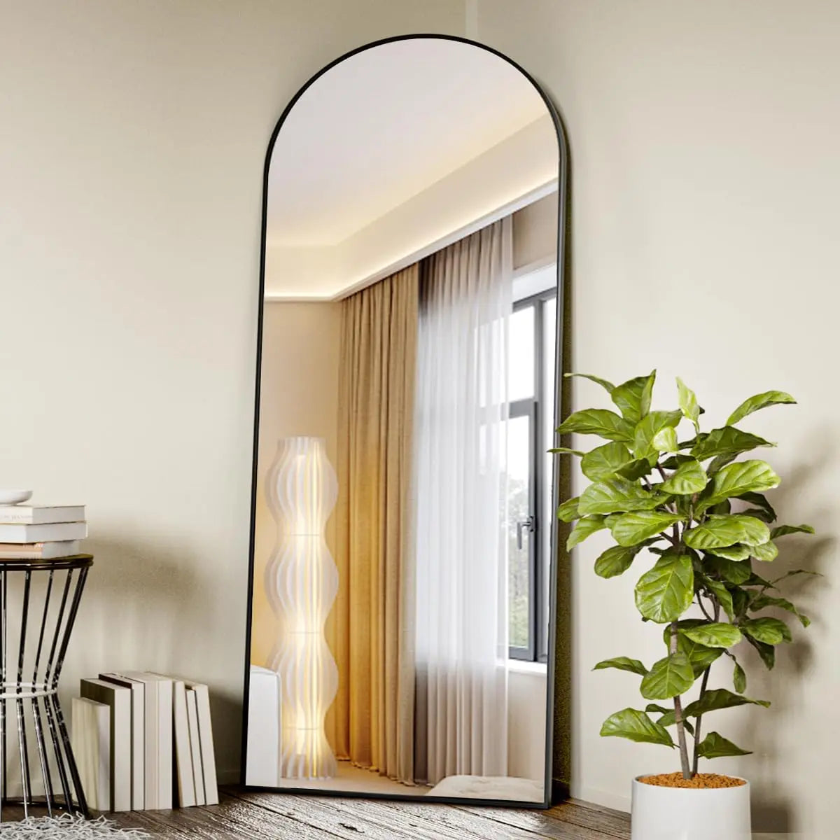 Arched Full Length Floor Mirror 71x26 Glass Modern Minimalist