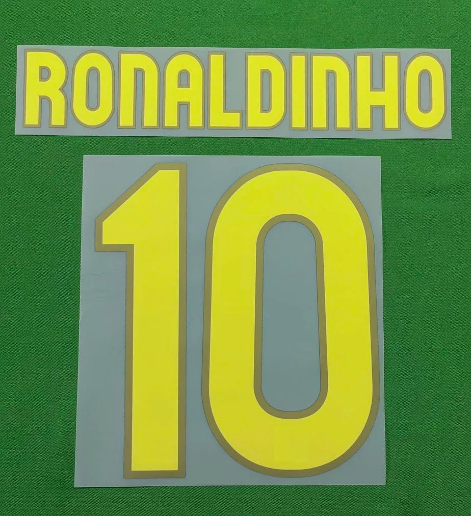 Retro Soccer Nameset #10 SUPER STAR Printing CUSTOMIZE NAME NUMBER Heat Transfer Soccer Patch Badge