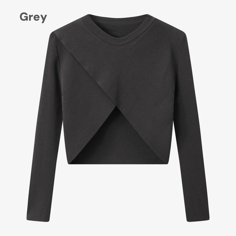 AS AW25 elegance slip satin dress + knitting cross top +mockneck woman clothing set adjustable maxi floor length