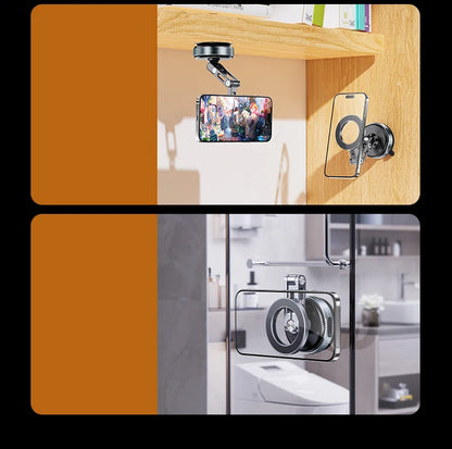 Aluminium Magnetic Car Phone Holder With Vacuum Mount And 360 Degree Rotation