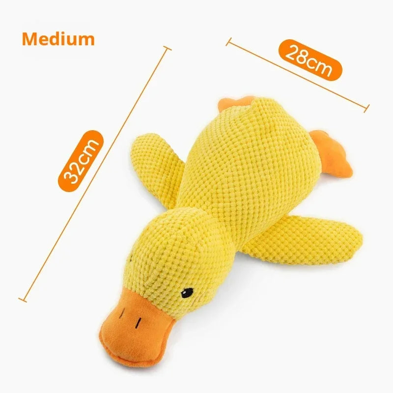 Pet Plush Calming Duck Toy for Dogs – Soft Squeaky Chew Toy for Puppies & Teeth Cleaning