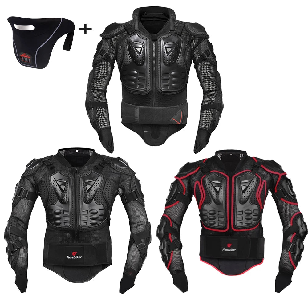 HEROBIKER Motorcycle Jacket Men Motorcycle Armor Moto Body Armor Motocross Riding Jacket Racing Motorbike Body Protection S-5XL