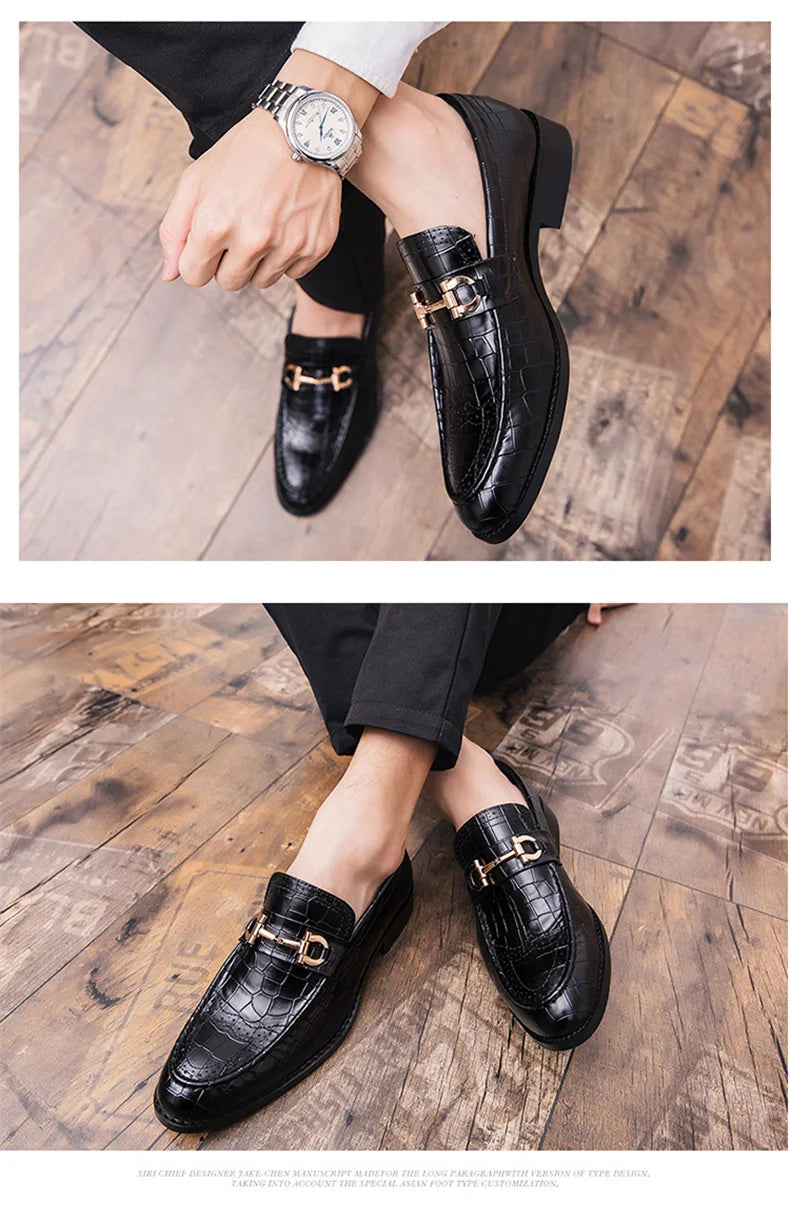 High Quality Casual Business Shoes Men Classic Social Leather Shoes For Men Brogues Office Leather Men's Dress Shoes Loafers