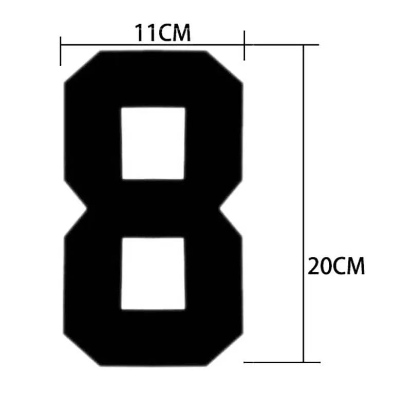 20*11CM/ Big Number Letter Patches Clothes Sticker,0~9 White,Black Digital Number Jersey Badges Heat Transfer Iron on Patches