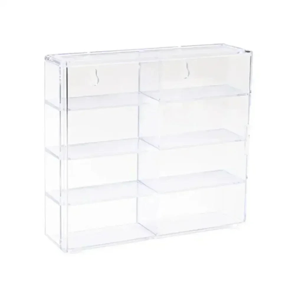 Acrylic Car Display Box 1:64 For Hot Wheels Car Model Toy 8 Grid Cabinet Rack Dustproof Stackable Car Storage Boxes Transparent
