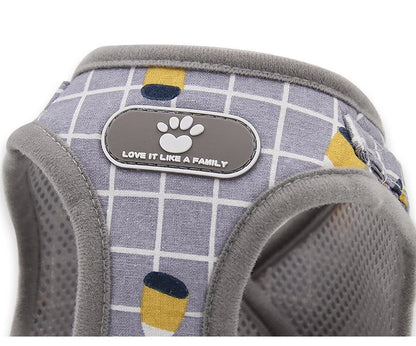 Pet Harness And Leash Set With Cat Collar, Breathable Fabric, Reflective